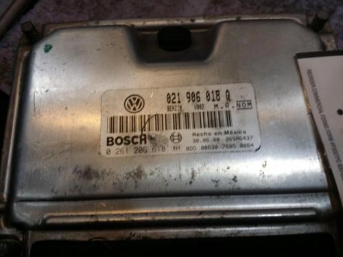 Volkswagen jetta engine brain box electronic control module; 2.8l, at, thru vi