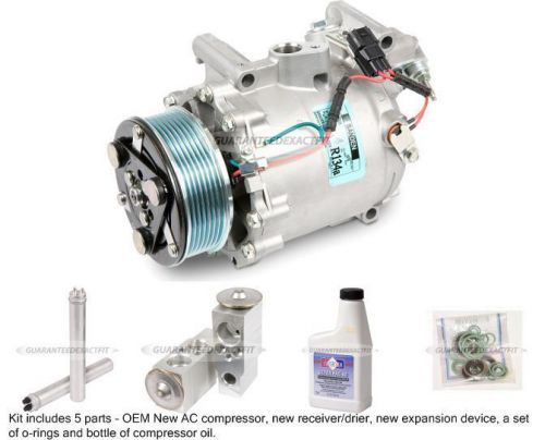 New genuine oem ac compressor kit with drier oil &amp; more for honda civic