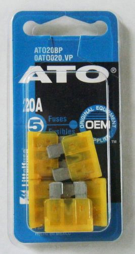 Littelfuse 20 amp atc / ato fuses pack of 5 ato20bp / 0at0020.vp #60