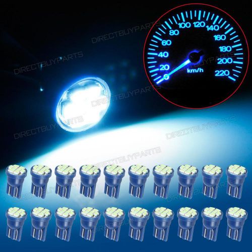 20pcs ice blue t10 194 2825 w5w led bulbs instrument gauge cluster dash light