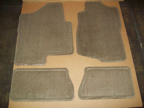2007-2013 silverado &amp; sierra tan 4 pc carpeted floor mat set oem# 19206524