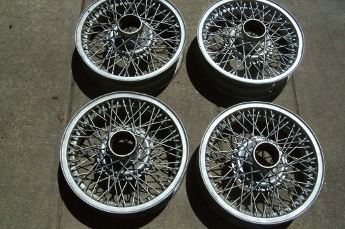 Borrani four   15 inch x 3.5 inch   late 1940,early 1950,s alloy wire wheels
