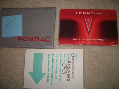 1999 pontiac sunfire owners manual set w case factory guide books original 99