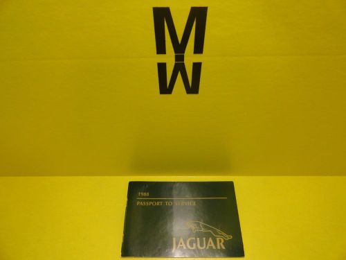 1988 jaguar passport to service booklet owners manual misc. booklet jag manuals