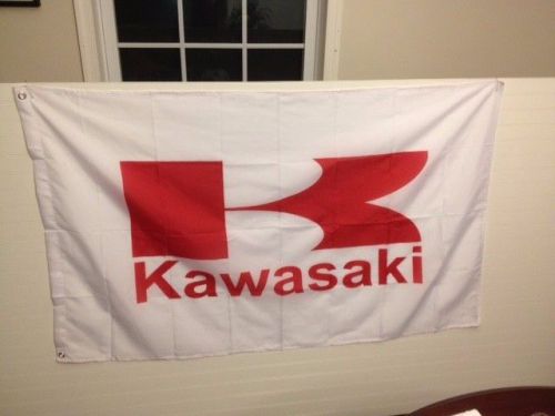 New large 3&#039;x5&#039; kawasaki racing flag man cave free shipping motocross