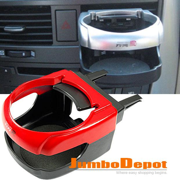 1 piece red air-condition vent mount drink cup bottle holder stand clip fits car