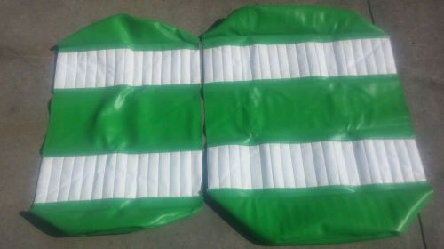 Golf cart front seat cover club car ds ezgo txt lime green  white