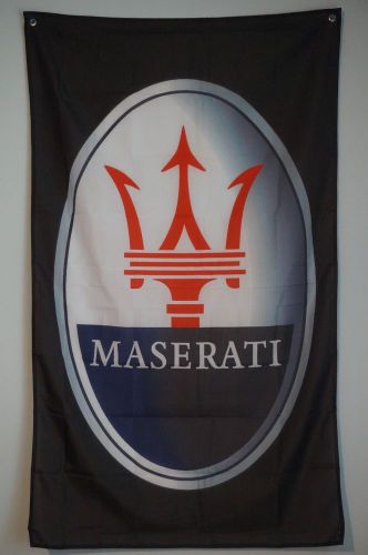 Maserati italian car banner flag man cave garage 5x3 feet