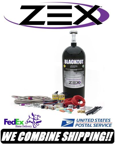 Zex nitrous oxide nos 100-250hp &#034;blackout&#034; race efi wet nitrous system #82037b