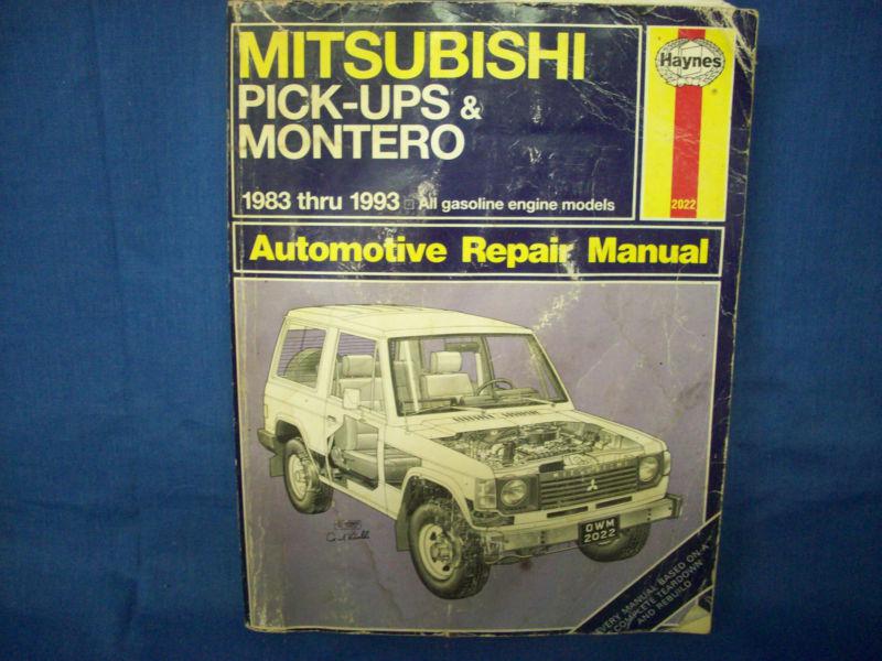 Mitsubishi haynes automotive repair maintenance shop manual pick up montero