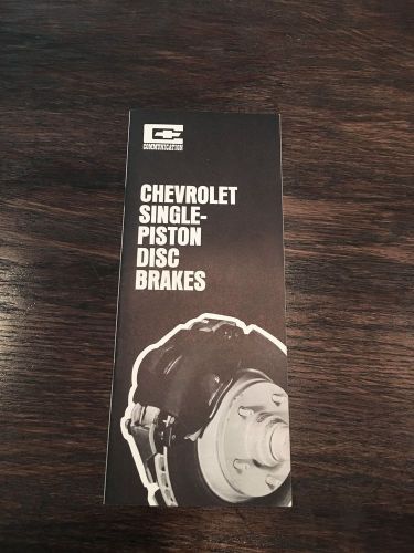 Chevrolet single-piston disc brakes dated 68-10