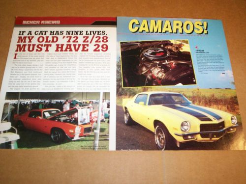 72 1972 chevrolet camaro z28  2 for 1 magazine article