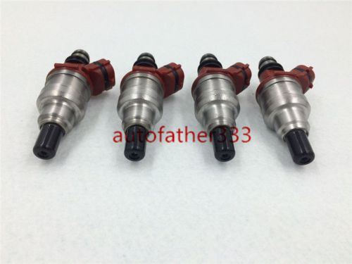 23209-35040 complete set 4 pieces red top fuel injectors for toyota 22re