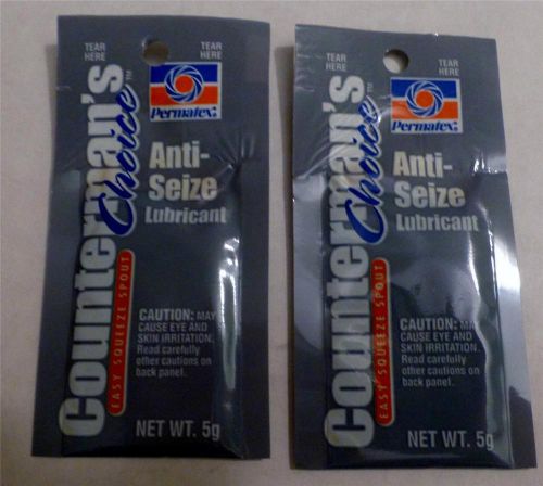 2 permatex anti seize packets lubricant 5 grams each thread anti seize