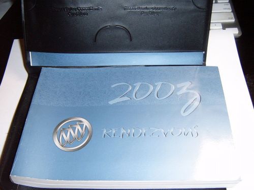 2003 buick rendezvous owner&#039;s manual with cover