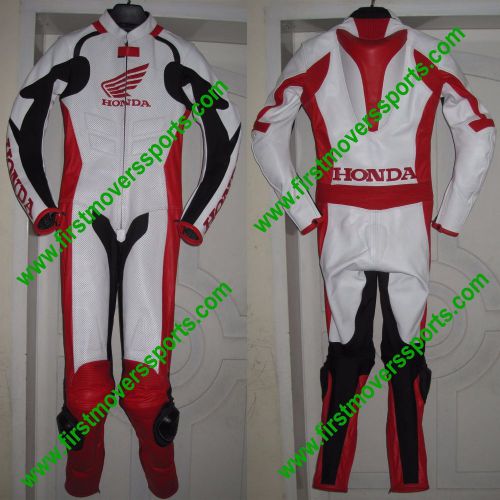 Honda motorbike racing leathers suit