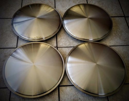 Racing disc full moon hubcaps 15 inch stainless steel 15&#034; new set of 4