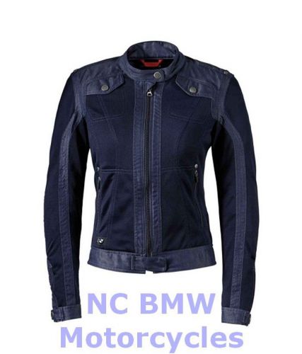 Bmw genuine motorcycle women ladies venting denim / mesh riding jacket size 36