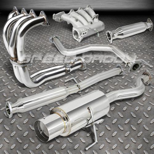For 94-01 integra ls/gs/rs header+b18 intake manifold+cat pipe+catback exhaust