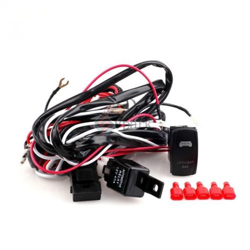 12v 40a wiring harness 300w power 20a laser rocker switch for 2 led lights