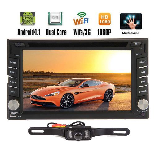 Android 3g wifi gps navi 6.2&#034; double din car radio stereo dvd player+free camera