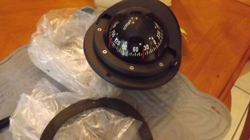 New f83 black voyager flush mount marine power boat compass - ritchie f-83