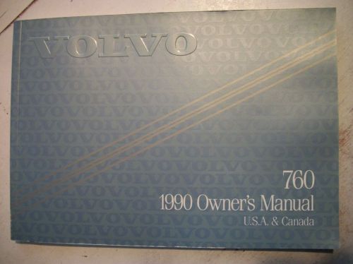 1990 volvo 760 owner&#039;s manual. good cond. clear no owner info.