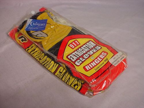 Ringers gloves 911 extraction gloves fire fighter grade size large - yellow