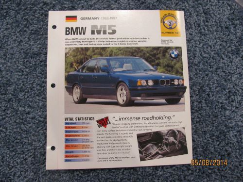 ★★ bmw m5 e34 - collector brochure specs info - 1988 - 1997 ★★