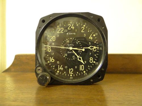 Waltham cdia clock, us navy civil date aviation works perfectly 15 jewel 8 day