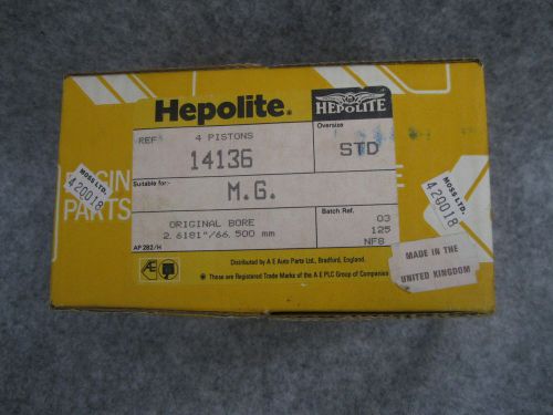 Mg td new set hepolite pistons &amp; liners   mgtd 1950 1951 1952 1953