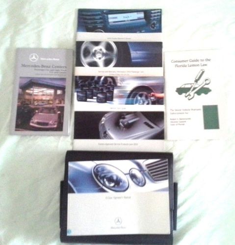 2003 mercedes-benz e-class owners manuals with case in great cond.free shipping