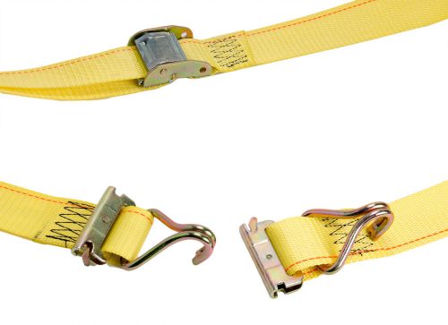 2&#034; x 12&#039; cam buckle strap with j hooks and e fittings