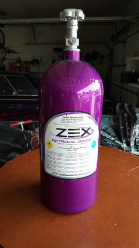 Zex purple 10lb pound nitrous bottle with valve and fitting nos nx