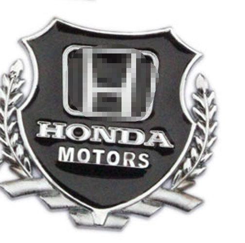 2 pc silver metal car marked emblem badge graphics decal stickers for honda