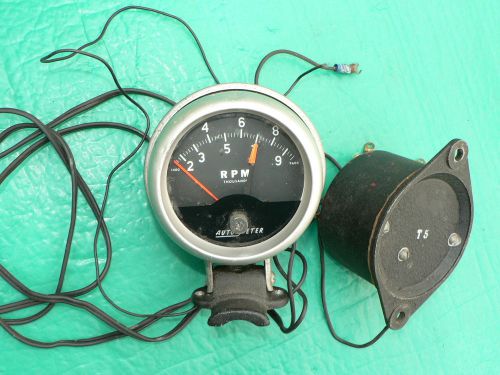 Vintage auto meter autometer rpm gauge tachmeter  hotrod chevy ford mopar