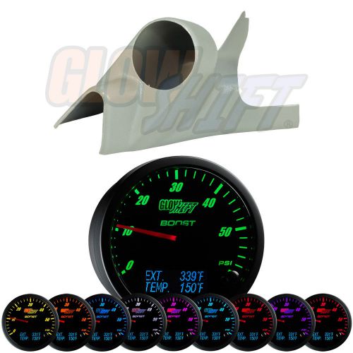 99-02 ford super duty gauge pod + 3in1 black face boost w egt and temp gauges