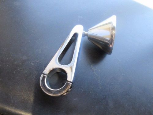 New cafe chopper bagger bobber 1&#034; inch handle bar clamp type end chrome mirror