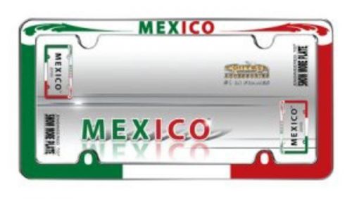 Mexico flag plastic license plate frame