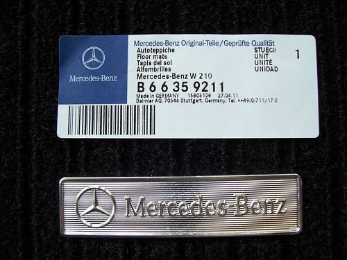 Mercedes benz original set rips floor mats e class w 210 lhd nip black new
