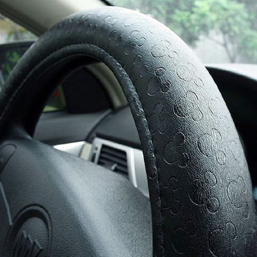 Car steering wheel flexible cover decoration / 370-379mm m size / mickey mouse
