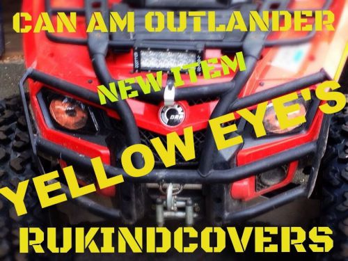 Can am outlander  yellow eyes headlight rukindcovers new