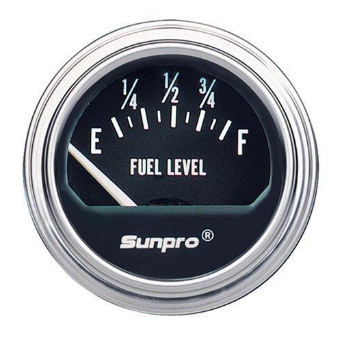 Sunpro cp7950 electrical fuel level gauge - black dial