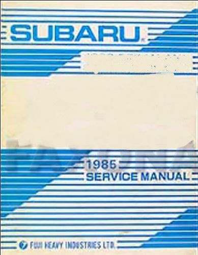 1985 subaru shop manual set - 6 volumes