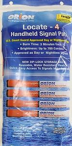 New orion locate - 4 red handheld marine signal flares