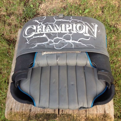 Champion logo oem padded bass boat replacement fishing fold down seat