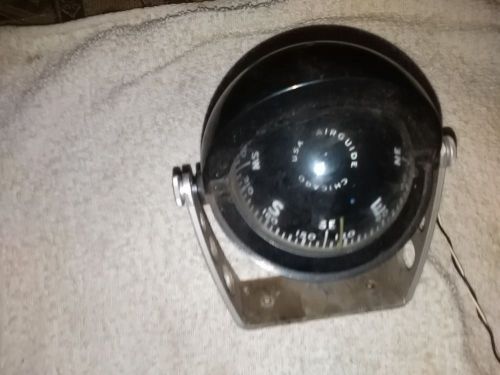 Airguide chicago lighted boat/marine compass w/sunshade mounting bracket