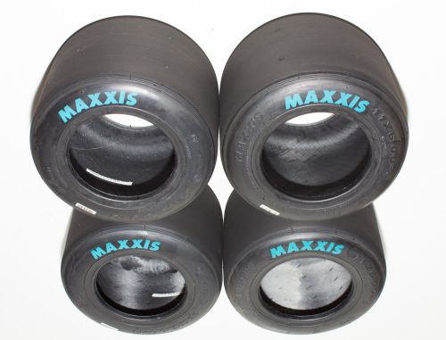 Set of (4) used maxxis ht3 racing go kart tires