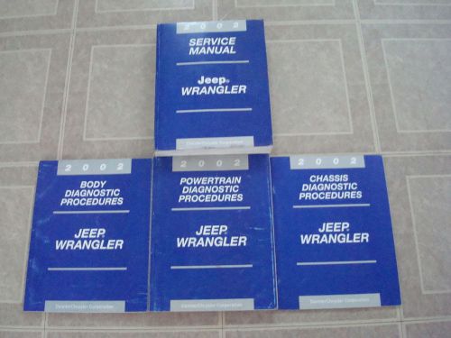 2002 chrysler jeep wrangler tj yj rubicon service work shop repair manual books