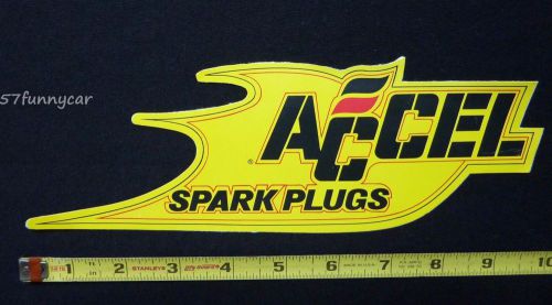Accel spark plugs decal sticker~original vintage~nhra racing motorcycle hot rod